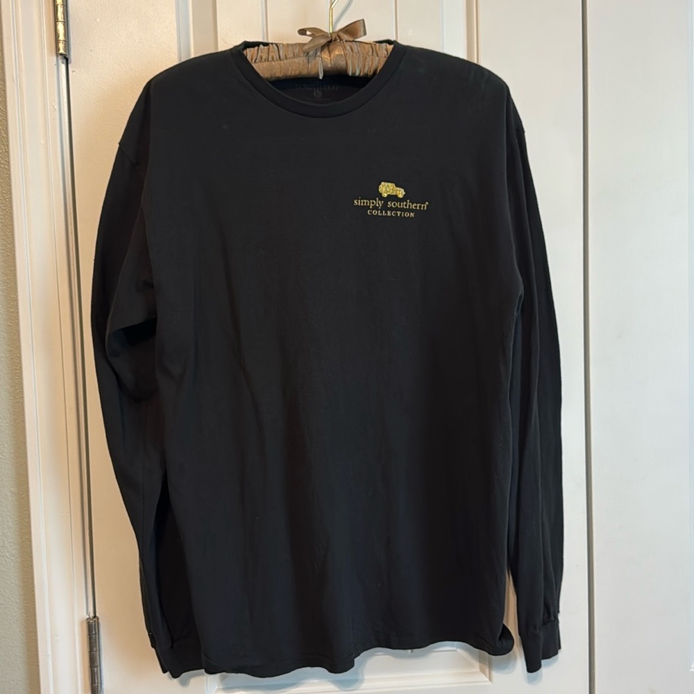 Simply Southern Messy Hair 100% cotton Long-Sleeved Tee. Size: LARGE